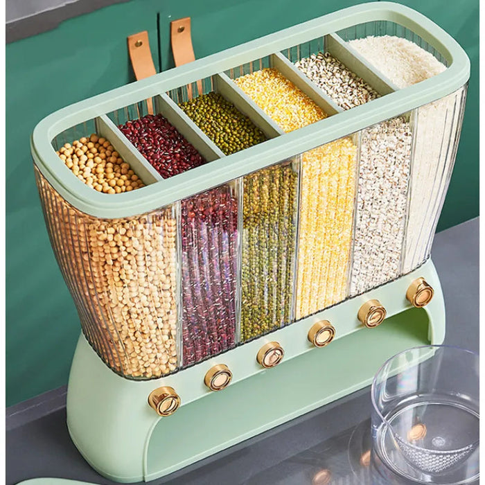 Kitchen Grains Separate Storage Box Compartment